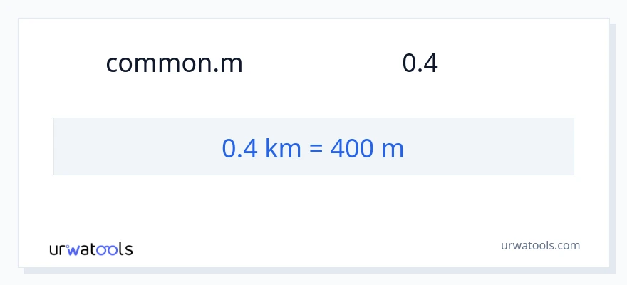 تبدیل 0.4 کیلومتر به متر