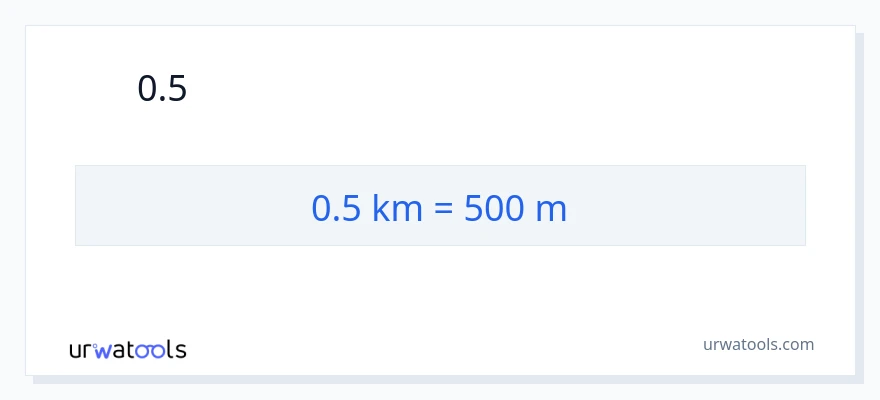 0.5 কিলোমিটার থেকে মিটার রূপান্তর