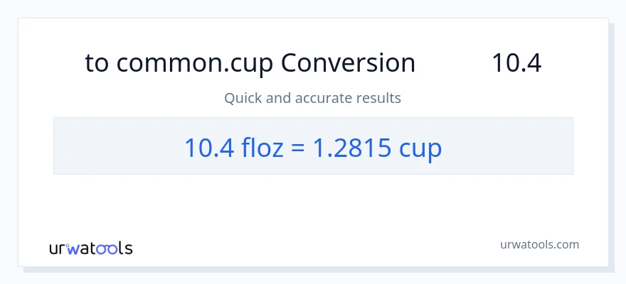 تبدیل 10.4 اونس مایع به فنجان‌ها