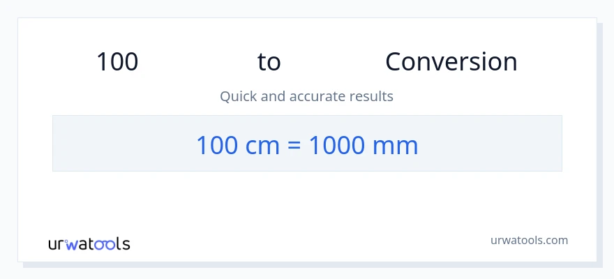 100 センチメートル から ミリメートル への変換