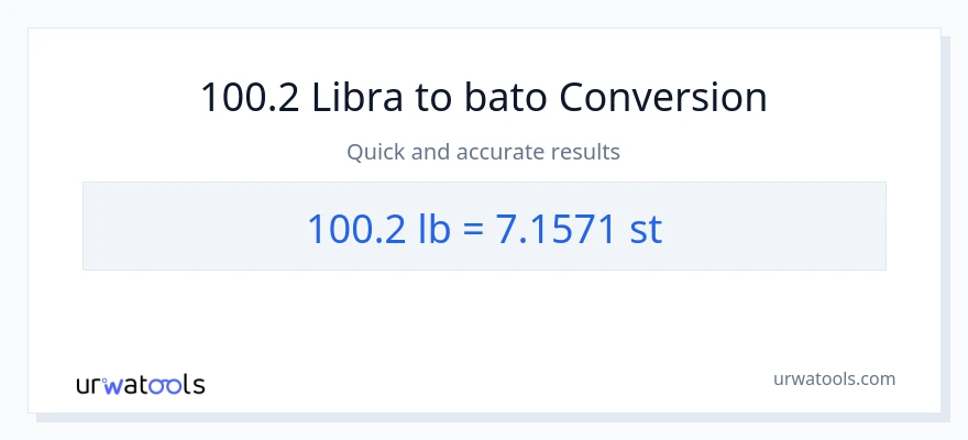 100.2 Lbs patungong Mga bato na conversion