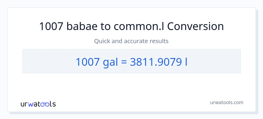 1007 Mga galon patungong Liters na conversion