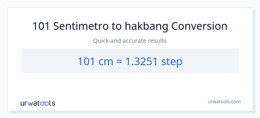 101 Mga Sentimetro patungong mga hakbang na conversion