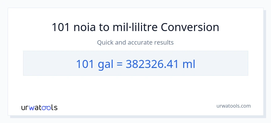 Conversió de 101 Galons a mil·lilitres