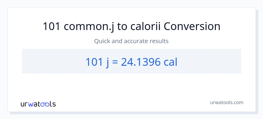 Conversie 101 jouli la calorii