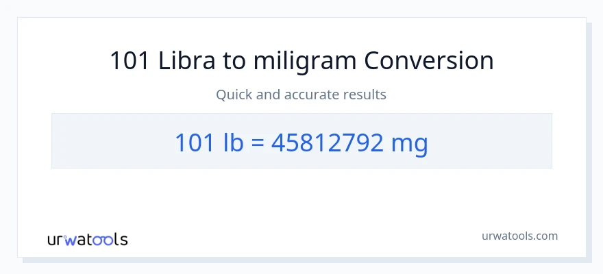 Konverze z Lbs na miligramy: 101