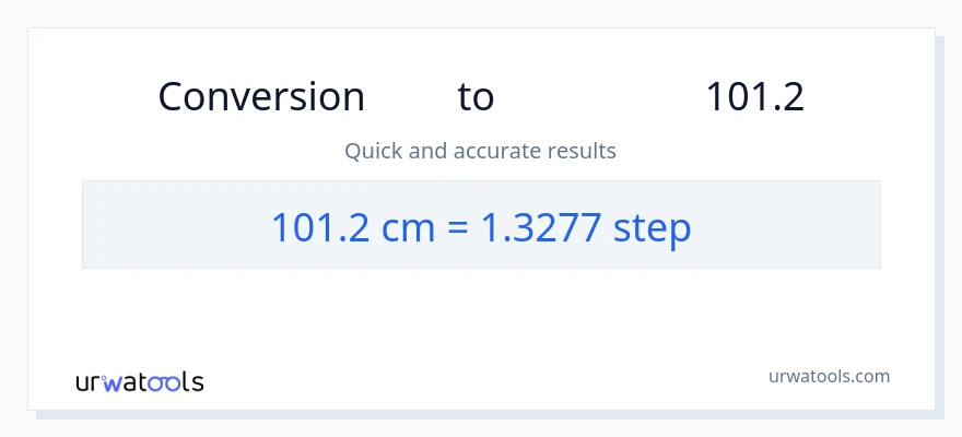 تبدیل 101.2 سانتی‌متر به مراحل