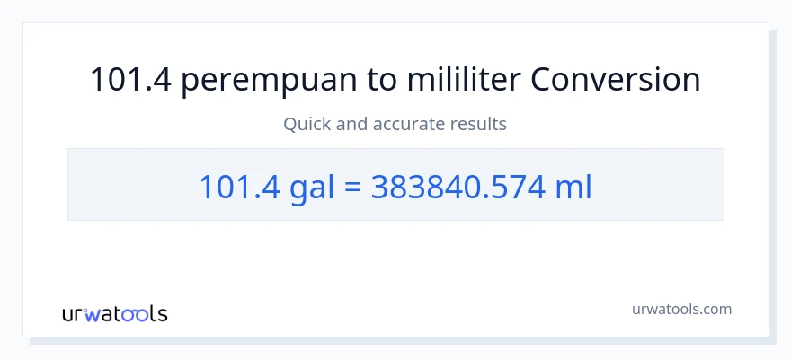Penukaran 101.4 Galon kepada mililiter