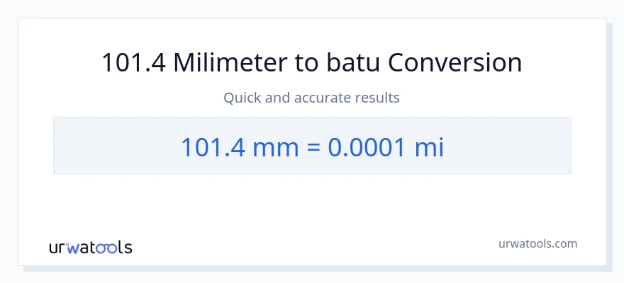 Penukaran 101.4 milimeter kepada batu