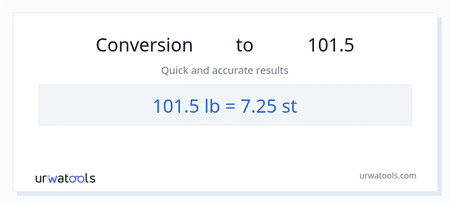 تبدیل 101.5 Lbs به سنگ‌ها