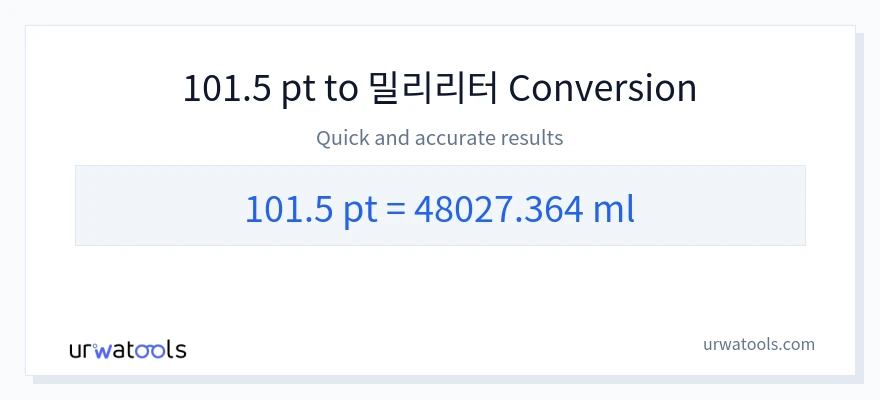 101.5 Pints에서 밀리리터으로의 변환