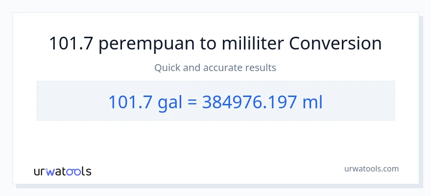 Penukaran 101.7 Galon kepada mililiter
