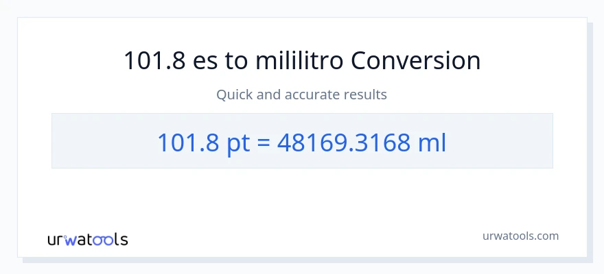 Conversión de 101.8 Pints a mililitros