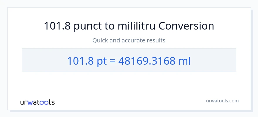 Conversie 101.8 Pints la mililitri
