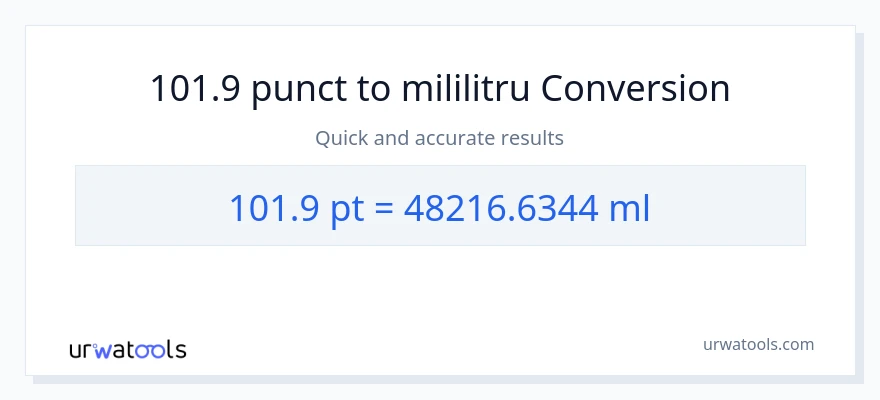 Conversie 101.9 Pints la mililitri