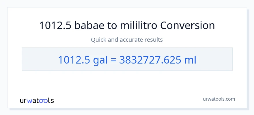 1012.5 Mga galon patungong mga mililitro na conversion