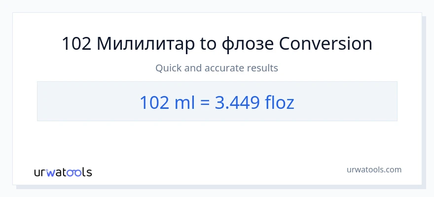 Конверзија од милилитри до течне унце: 1}