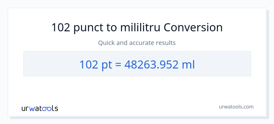 Conversie 102 Pints la mililitri