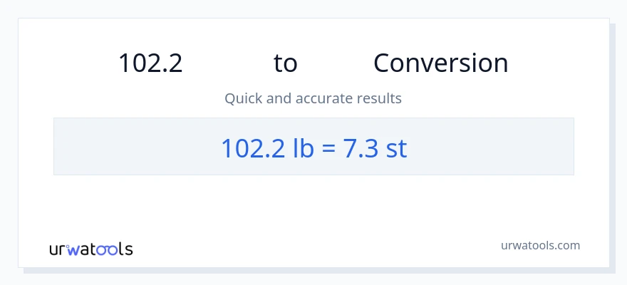 102.2 Lbs నుండి రాళ్ళు కు మార్పిడి