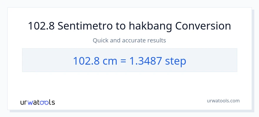 102.8 Mga Sentimetro patungong mga hakbang na conversion