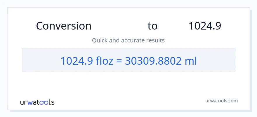 تبدیل 1024.9 اونس مایع به میلی‌لیتر