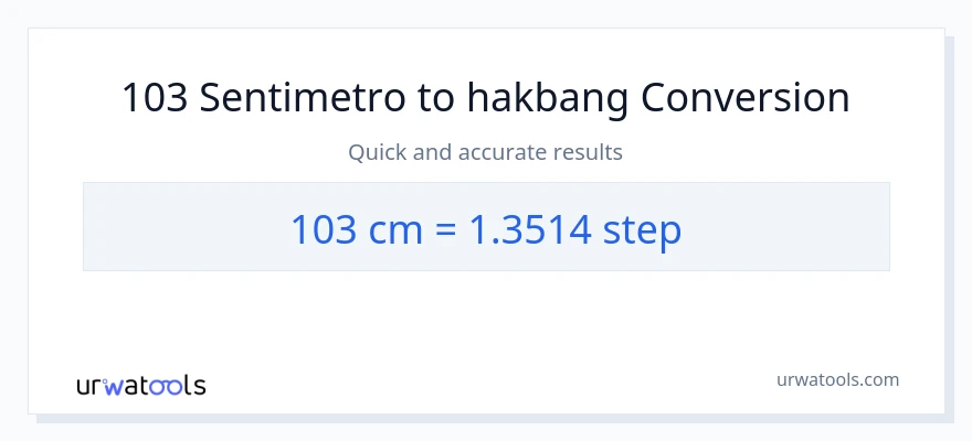 103 Mga Sentimetro patungong mga hakbang na conversion