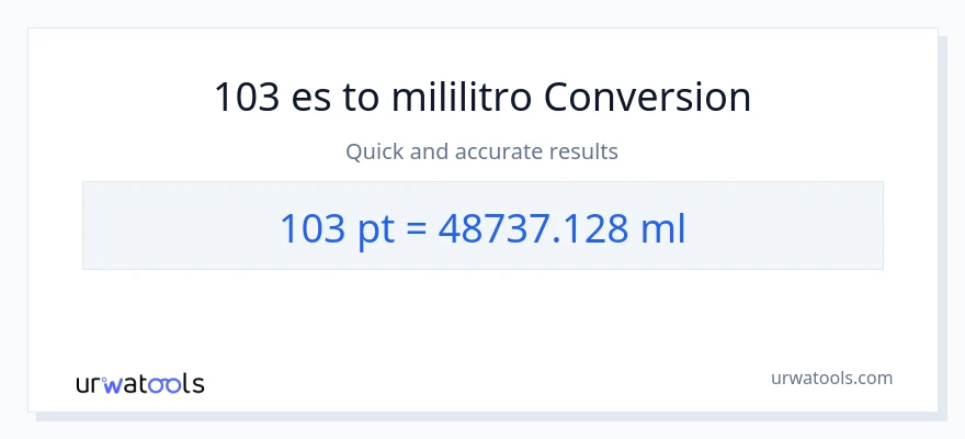 Conversión de 103 Pints a mililitros