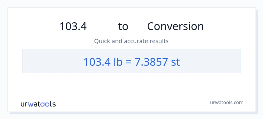 การแปลง 103.4 Lbs เป็น หิน