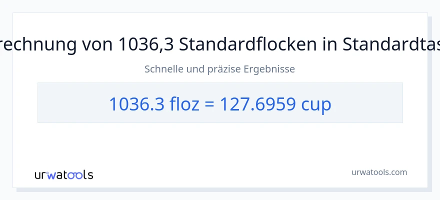 1036.3 Flüssigunzen zu Tassen Umwandlung