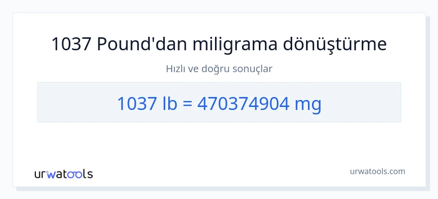 1037 Sterlin'den miligram'e dönüşüm
