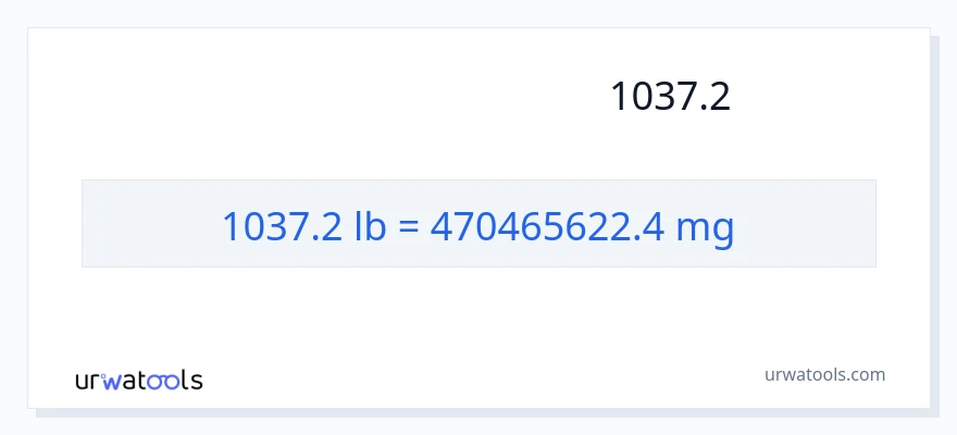 המרה של 1037.2 פאונד ל- מיליגרם