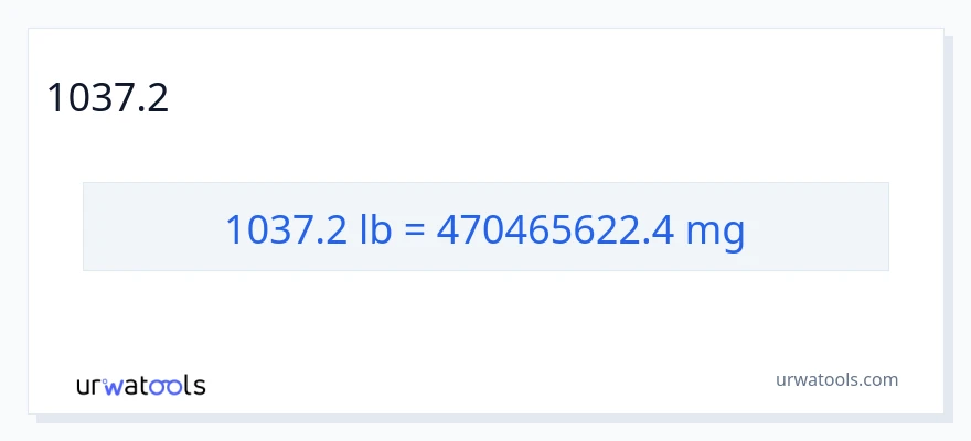 1037.2 పౌండ్లు నుండి మిల్లీగ్రాములు కు మార్పిడి