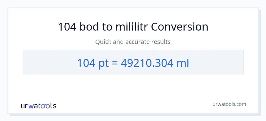 Konverze z Pints na mililitrů: 104
