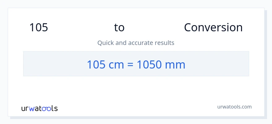 105 Սանտիմետրեր-ից միլիմետրեր փոխակերպում
