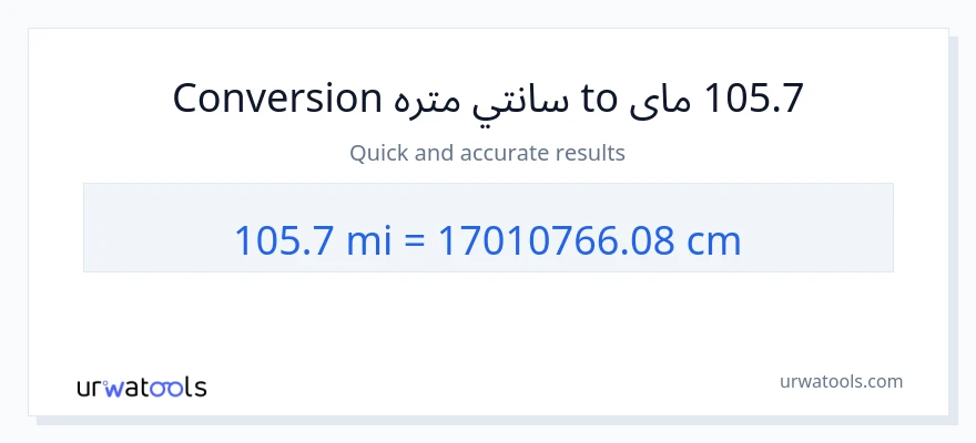 105.7 میلونه ته سانتي متره بدلون