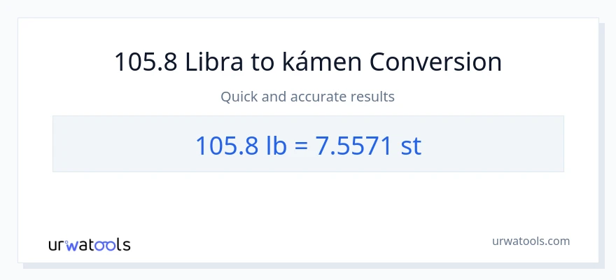 Konverze z Lbs na Kameny: 105.8
