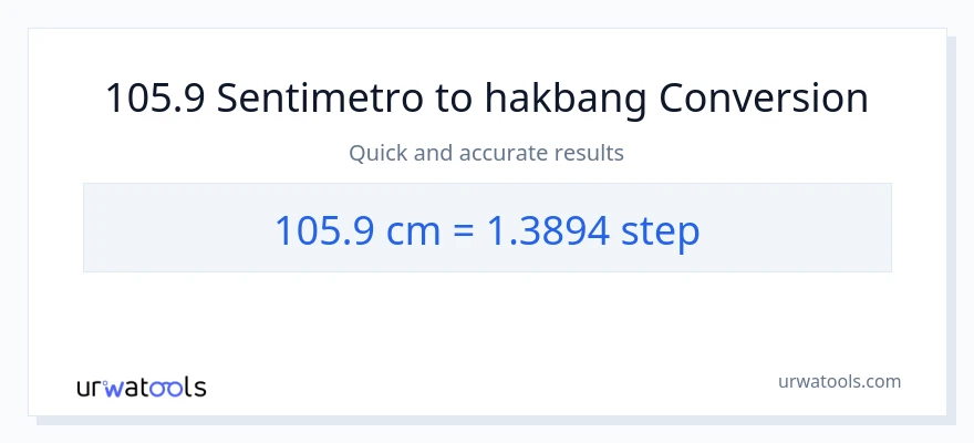 105.9 Mga Sentimetro patungong mga hakbang na conversion