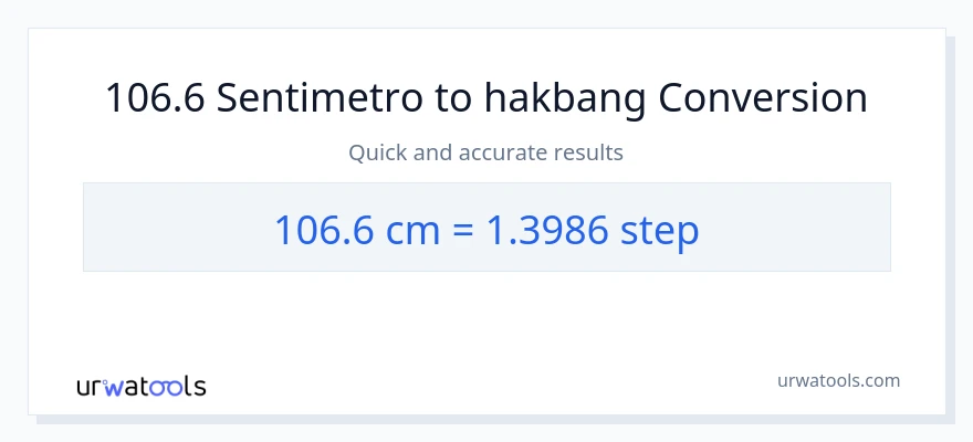 106.6 Mga Sentimetro patungong mga hakbang na conversion