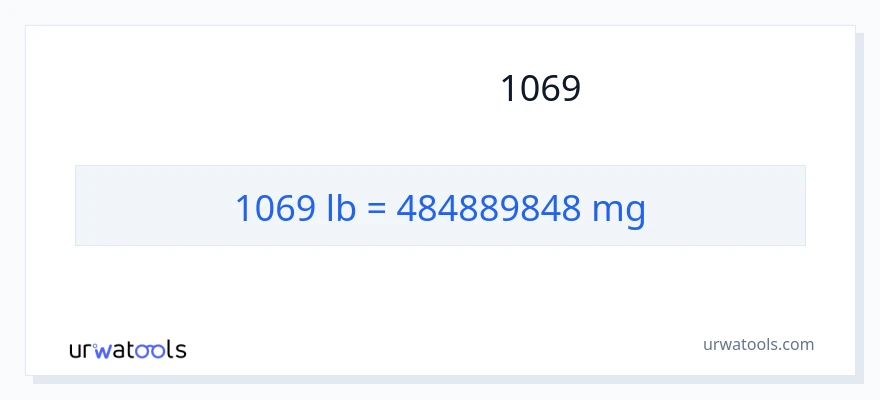 تبدیل 1069 پوند به میلی‌گرم