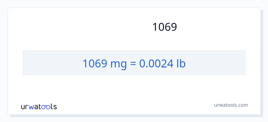 تبدیل 1069 میلی‌گرم به پوند