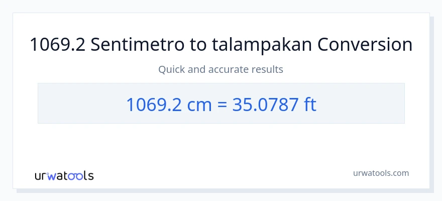 1069.2 Mga Sentimetro patungong Mga Paa na conversion