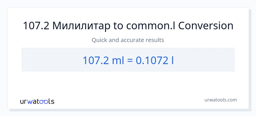 Конверзија од милилитри до Liters: 1}