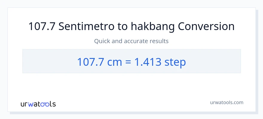 107.7 Mga Sentimetro patungong mga hakbang na conversion