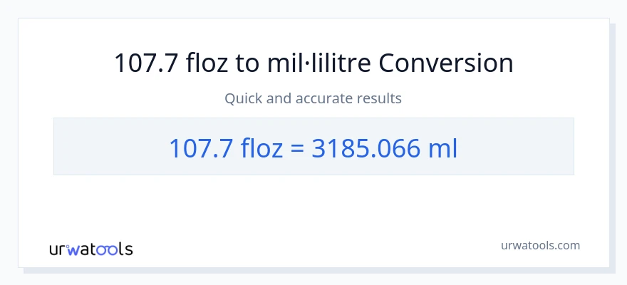 Conversió de 107.7 unces fluides a mil·lilitres