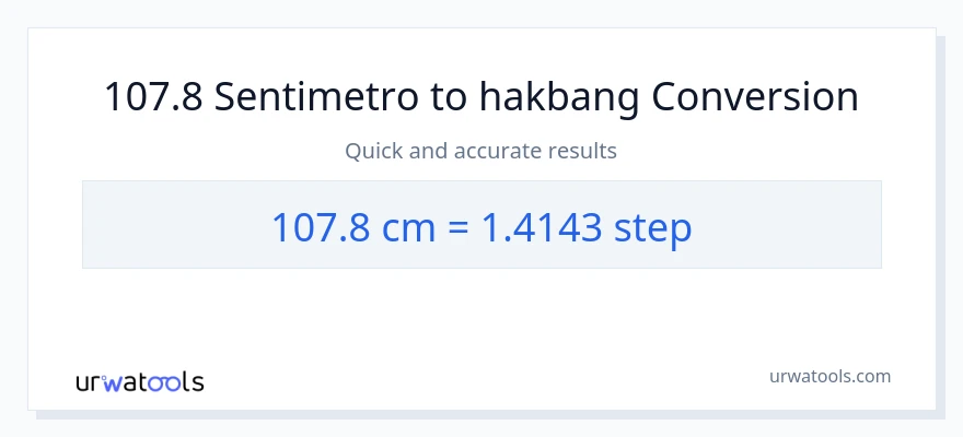 107.8 Mga Sentimetro patungong mga hakbang na conversion
