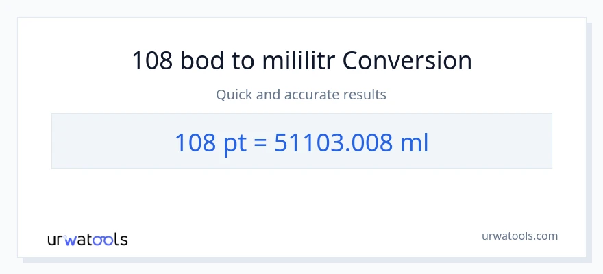 Konverze z Pints na mililitrů: 108