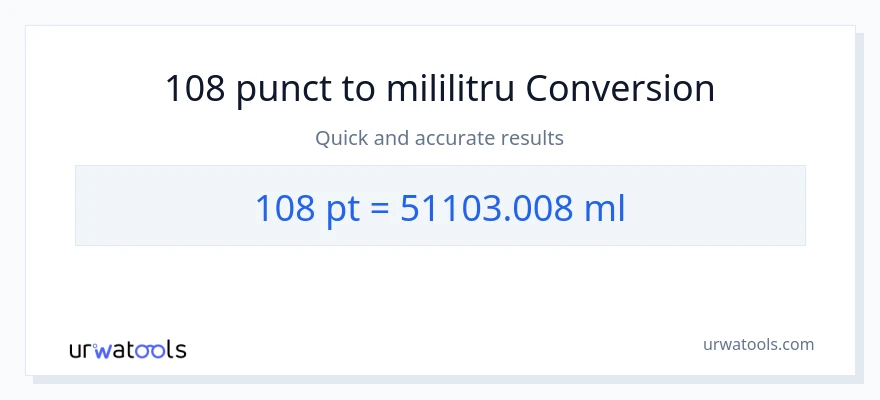 Conversie 108 Pints la mililitri
