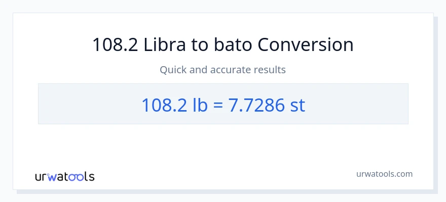 108.2 Lbs patungong Mga bato na conversion
