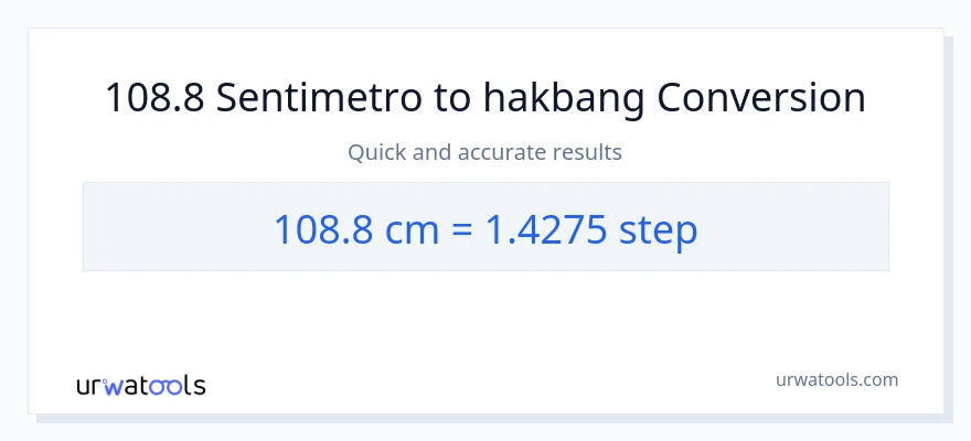 108.8 Mga Sentimetro patungong mga hakbang na conversion
