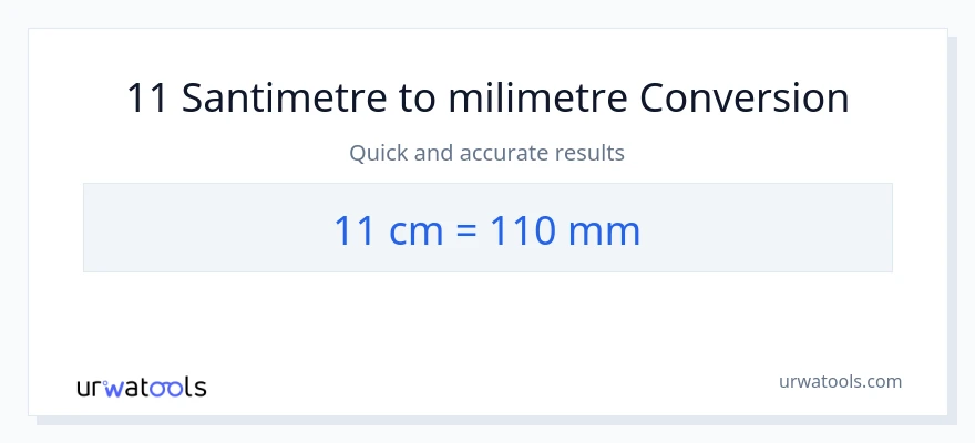 11 Santimetre'den milimetre'e dönüşüm